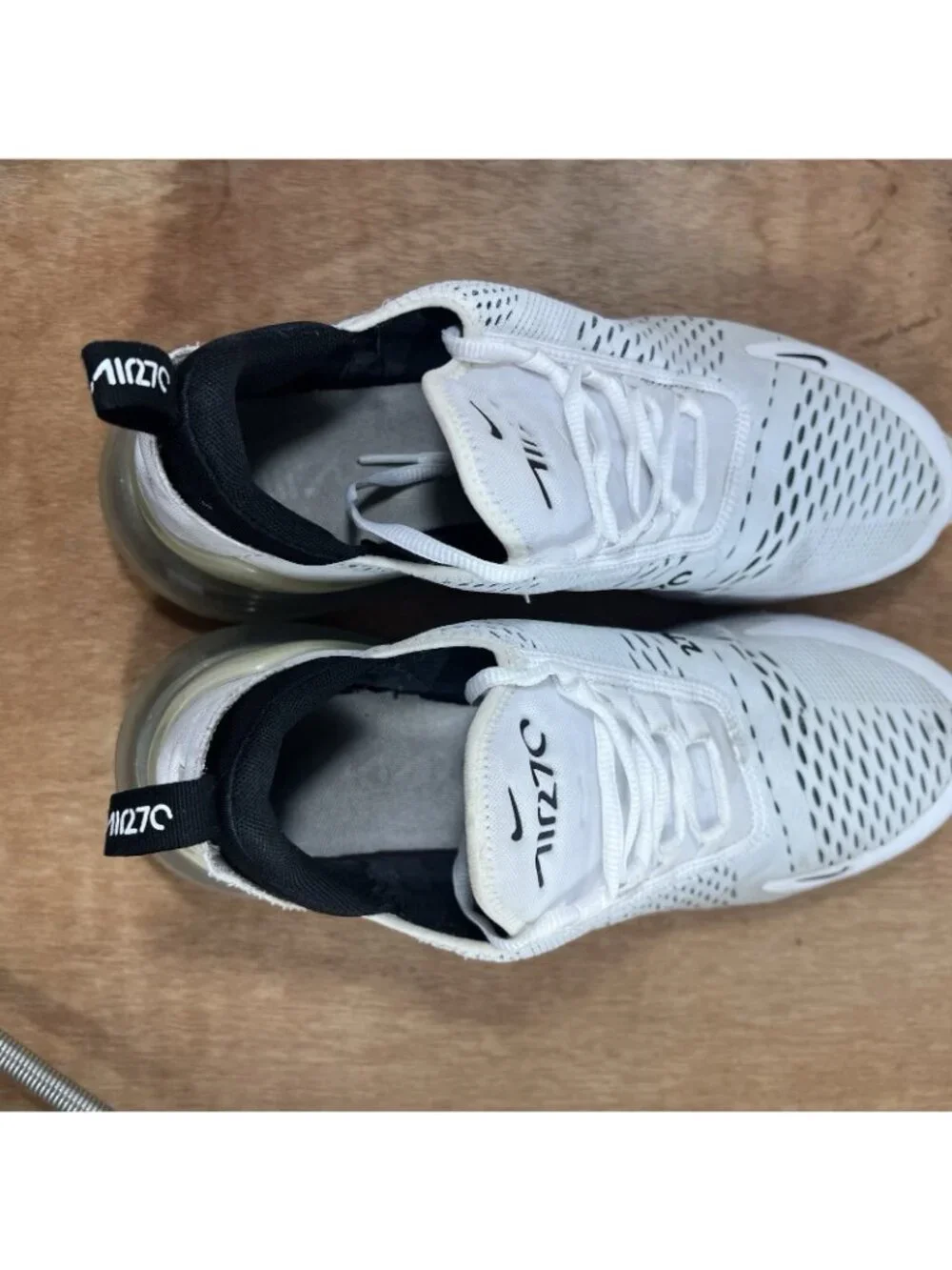 Nike Air Max 270 Women Size 11.5 White Running Shoes AH6789-100